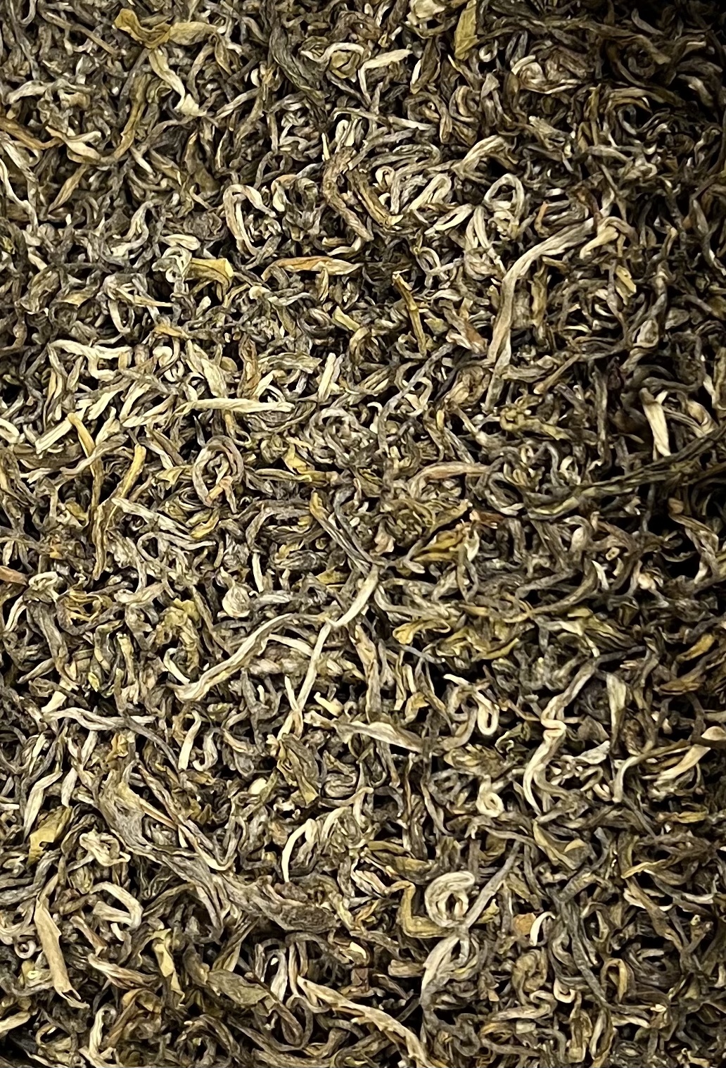 Grüntee Feinkost Kaisen - getrockneter Grünteeblätter aus der Vogelperspektive