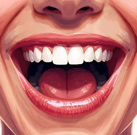 Feinkost Kaisen -  Illustration eines lachenden Mundes